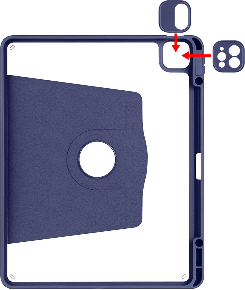 iPad Air 13 2025 M3 Kılıf Mnc Termik Kalem Bölmeli Dönebilen Standlı Kılıf - Açık Yeşil