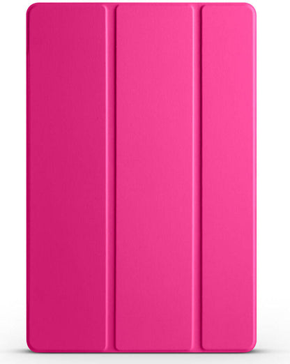 Galaxy Tab A9 Plus Uyumlu Mnc Smart Cover Standlı 1-1 Kılıf-Pembe Koyu