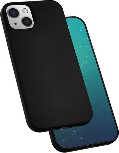 iPhone 13 Mini Kılıf Mnc Silk Silikon-Siyah