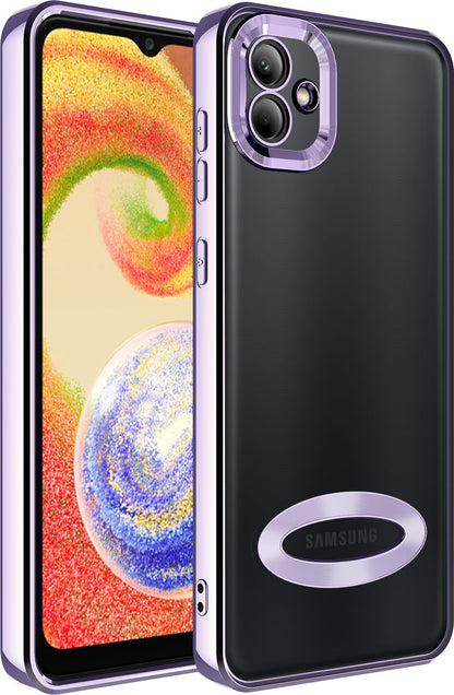 Galaxy A04 Kılıf Kamera Korumalı Logo Gösteren Mnc Omega Kapak-Lila