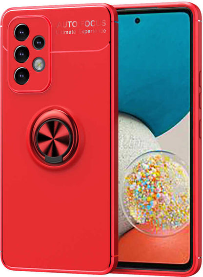 Galaxy A73 Kılıf Mnc Ravel Silikon Kapak-Kırmızı