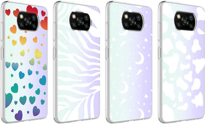 Xiaomi Poco X3 Kılıf Mnc M-Blue Desenli Kapak-Moon No4