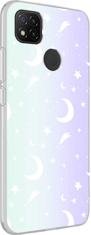 Xiaomi Redmi 9c Kılıf Mnc M-Blue Desenli Kapak-Moon No4