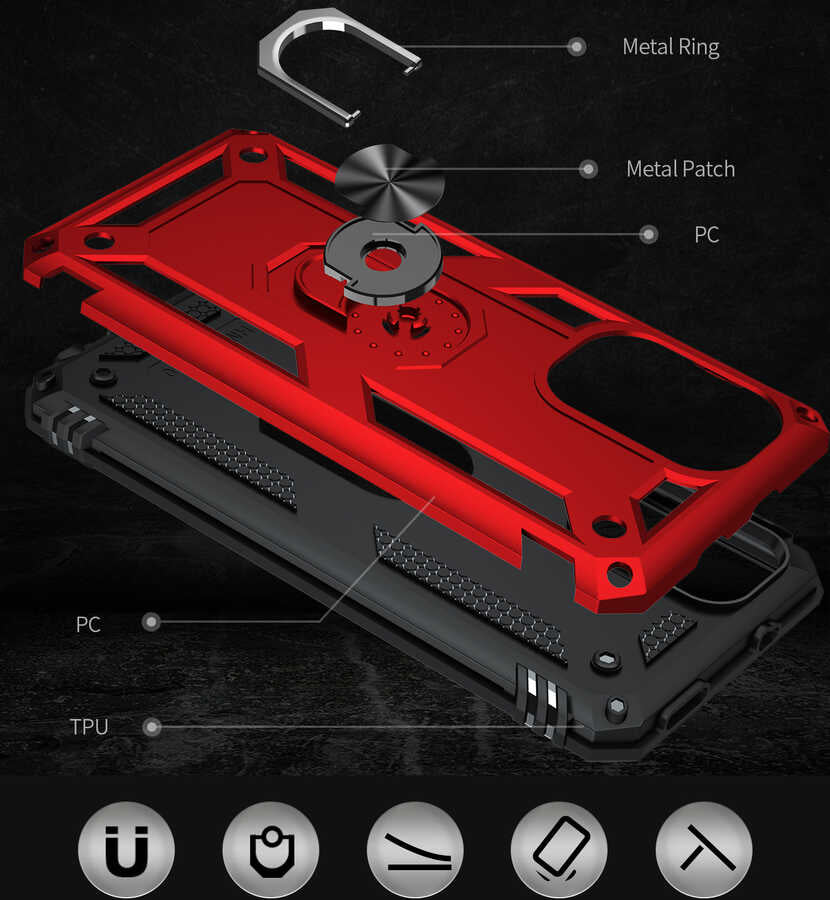 Xiaomi Mi 11i Kılıf Mnc Vega Kapak-Gri