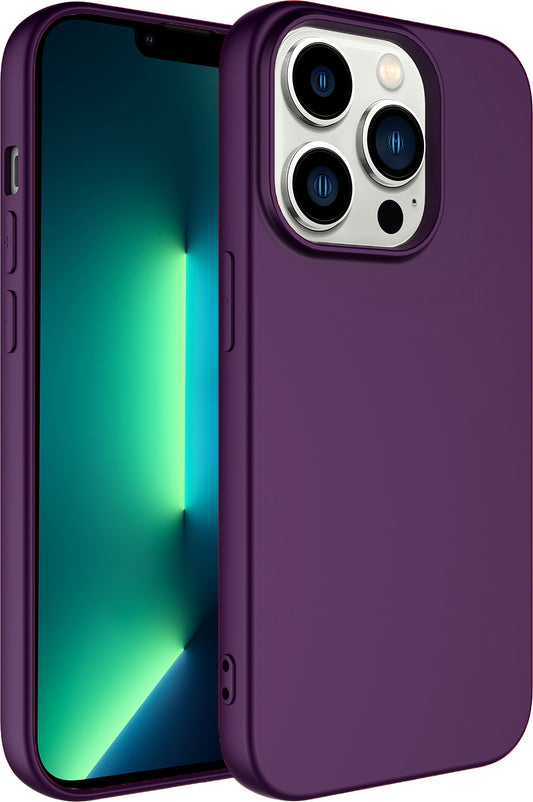 Apple iPhone 14 Pro Kılıf Mnc Lsr Laaakan Kapak-Derin Mor
