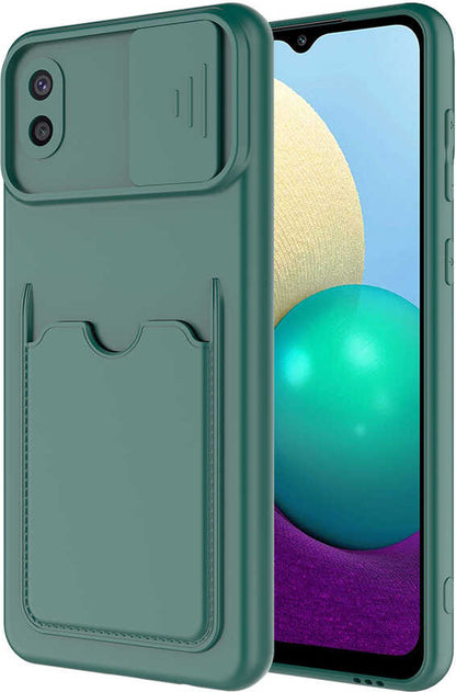 Galaxy A02 Kılıf mnc Kartix Kapak-Koyu Yeşil