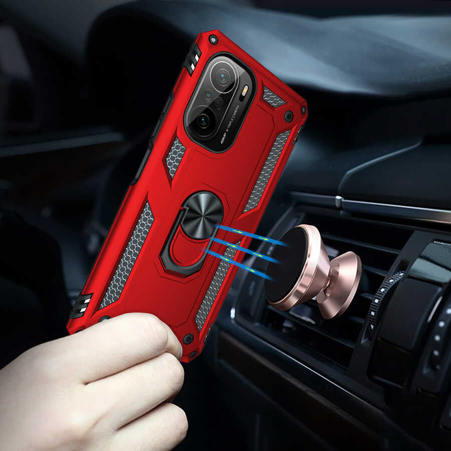 Xiaomi Mi 11i Kılıf Mnc Vega Kapak-Siyah