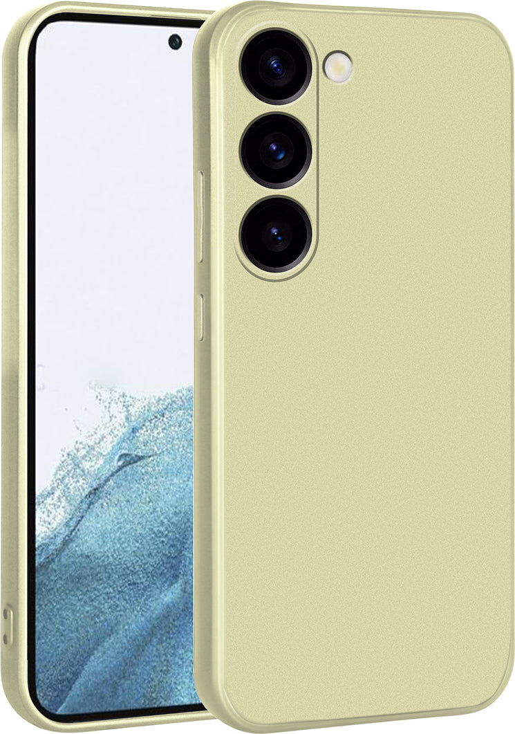 Galaxy S23 Plus Kılıf Mnc Premier Silikon Kapak-Gold