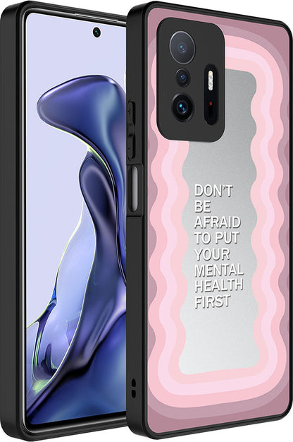 Xiaomi Mi 11T 5g Kılıf Aynalı Desenli Kamera Korumalı Parlak Mnc Mirror Kapak-Ayna