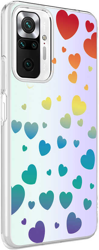 Xiaomi Redmi Note 10 Pro Kılıf Mnc M-Blue Desenli Kapak-Heart No3