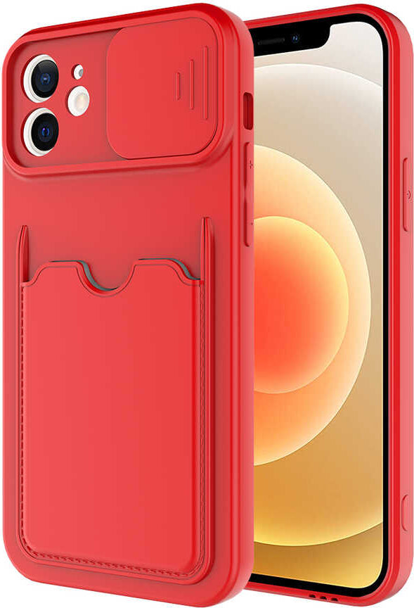 iPhone 12 Kılıf mnc Kartix Kapak-Kırmızı