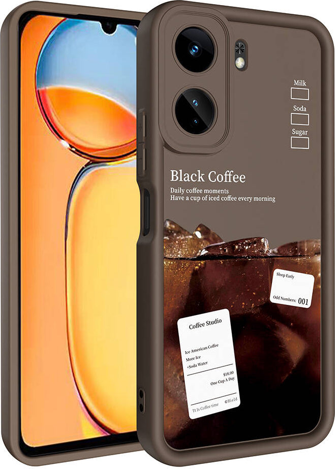 Xiaomi Poco C65 Kılıf Kamera Korumalı Baskılı Arka Yüzey Mnc Klas Kapak-Siyah