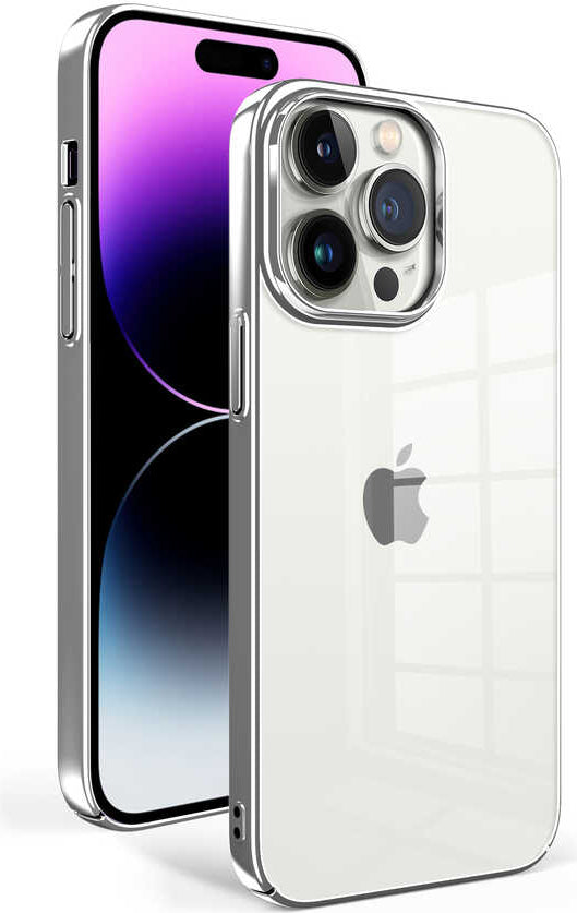 iPhone 14 Pro Max Uyumlu Mnc Sun Kapak-Gümüş