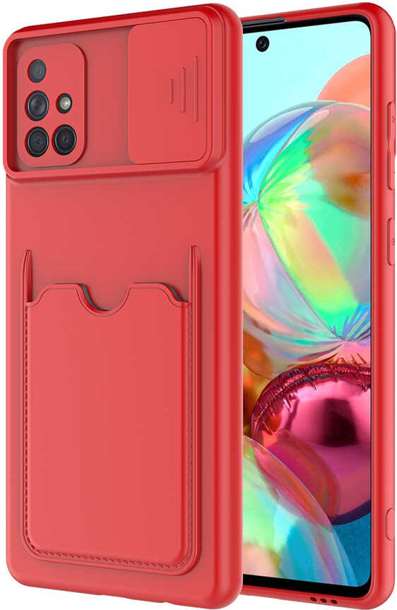 Galaxy A71 Kılıf mnc Kartix Kapak-Kırmızı