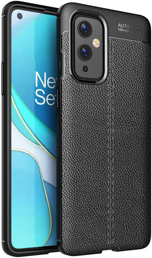 One Plus 9 Kılıf Mnc Niss Silikon Kapak-Siyah
