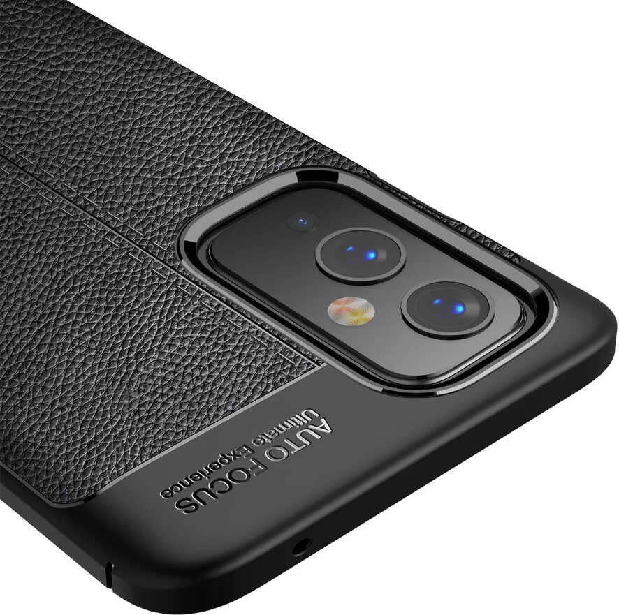 One Plus 9 Kılıf Mnc Niss Silikon Kapak-Siyah