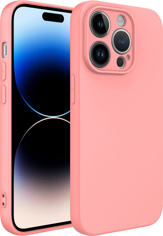 Apple iPhone 14 Pro Kılıf Mnc Kamera Korumalı Mara Laaakan Kapak-Pembe