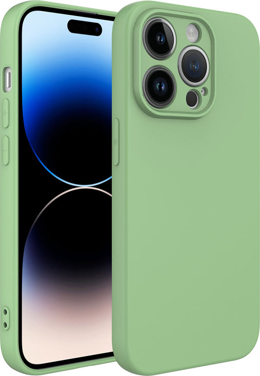 Apple iPhone 14 Pro Kılıf Mnc Kamera Korumalı Mara Laaakan Kapak-Açık Yeşil