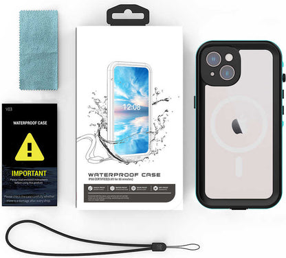 Apple iPhone 14 Plus Kılıf 1-1 Su Geçirmez Kılıf-Siyah