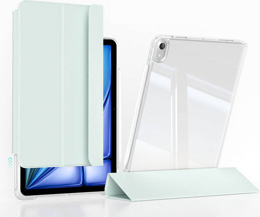 iPad Air 13 2025 M3 Kılıf Magnetik Ayrılabilen Airbagli Mnc Sliding Tablet Kılıfı - Koyu Yeşil