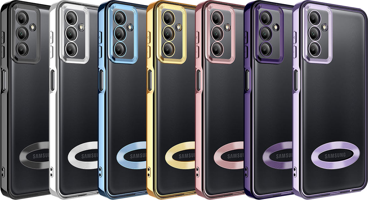 Galaxy A54 Kılıf Kamera Korumalı Logo Gösteren Mnc Omega Kapak-Rose Gold