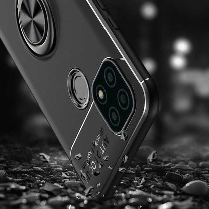 Realme C21 Kılıf Mnc Ravel Silikon Kapak-Siyah-Rose Gold