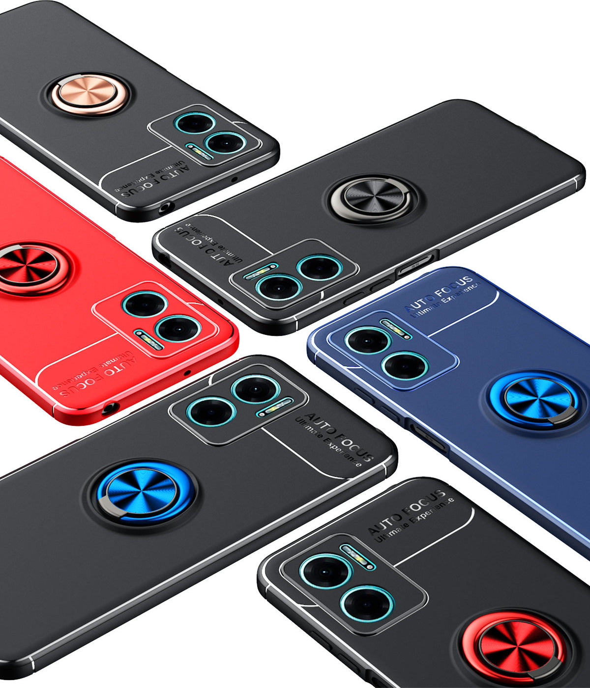 Xiaomi Redmi Note 11E Kılıf Mnc Ravel Silikon Kapak-Siyah-Mavi