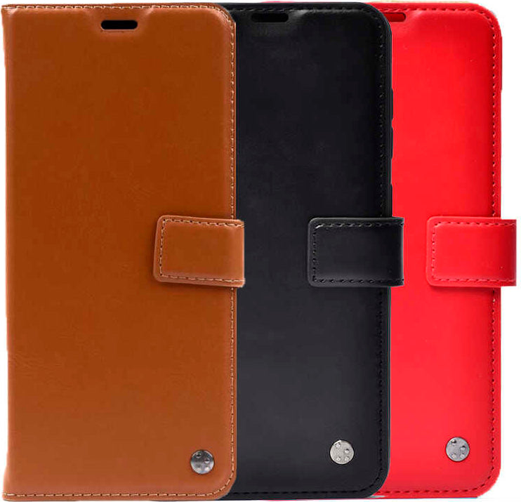 Galaxy A33 5g Kılıf Mnc Kar Deluxe Kapaklı Kılıf-Kırmızı