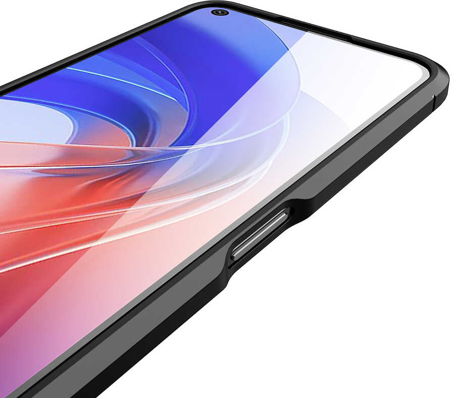Oppo A55 4g Kılıf Mnc Niss Silikon Kapak-Siyah