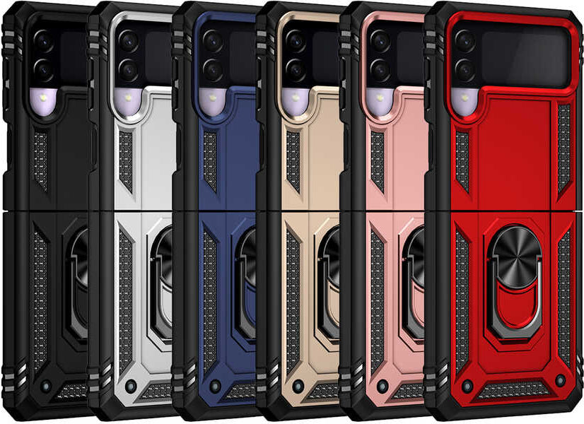 Galaxy Z Flip 3 Kılıf Mnc Vega Kapak-Gri
