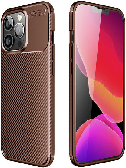 iPhone 13 Pro Kılıf Mnc Negro Silikon Kapak-Kahverengi