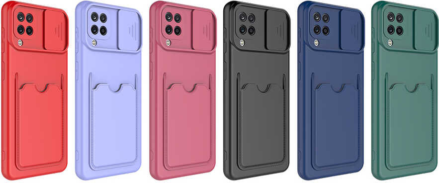 Galaxy A12 Kılıf mnc Kartix Kapak-Kırmızı