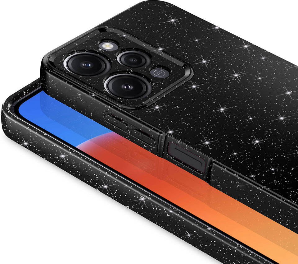 Xiaomi Redmi 12 Kılıf Kamera Korumalı Simli Lüks Mnc Koton Kapak-Lila