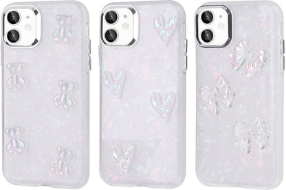 Apple iPhone 11 Kılıf Kabartma Figürlü Parlak Mnc Eralli Silikon Kapak-Ayı