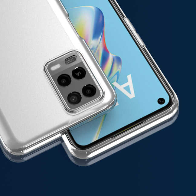 Oppo A54 4g Kılıf Mnc Kamera Korumalı Süper Silikon Kapak-Renksiz
