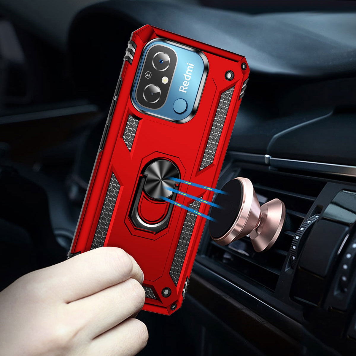 Xiaomi Redmi 12C Kılıf Mnc Vega Kapak-Siyah