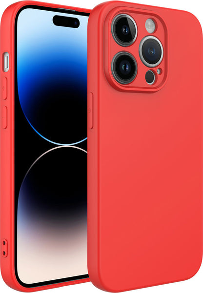 Apple iPhone 14 Pro Max Kılıf Mnc Kamera Korumalı Mara Laaakan Kapak-Kırmızı