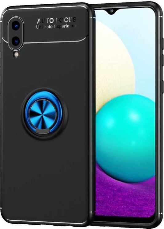 Galaxy A02 Kılıf Mnc Ravel Silikon Kapak-Siyah-Mavi