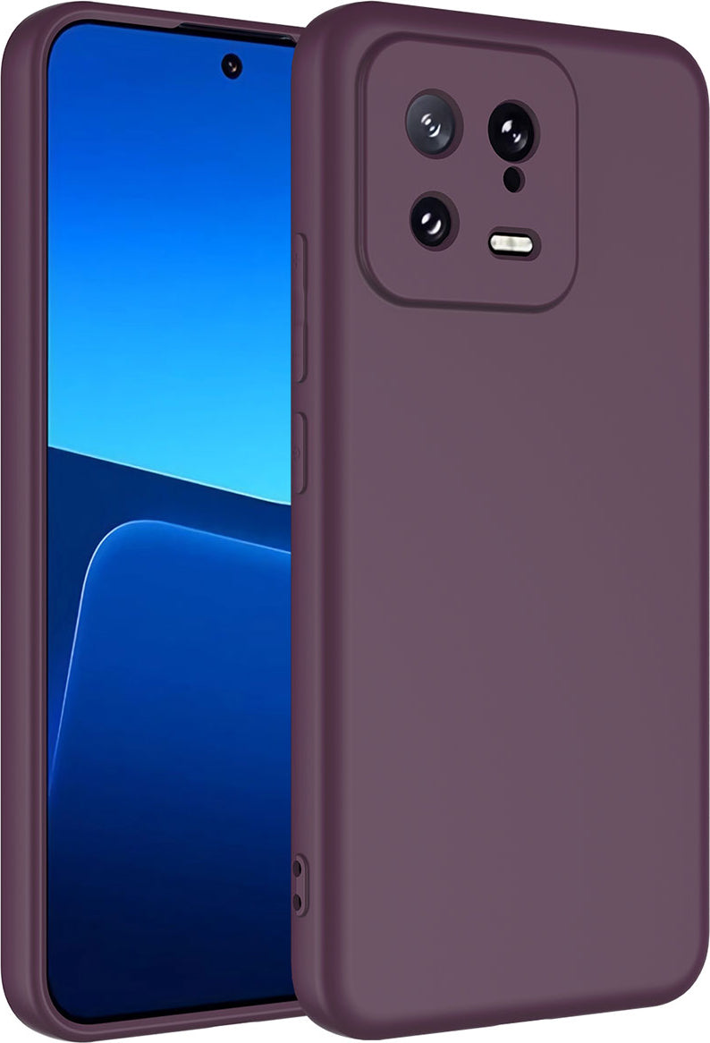 Xiaomi Mi 13 Kılıf Mnc Mara Laaakan Kapak-Koyu Mor