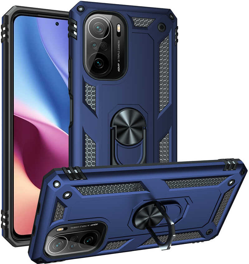 Xiaomi Redmi K40 Kılıf Mnc Vega Kapak-Mavi