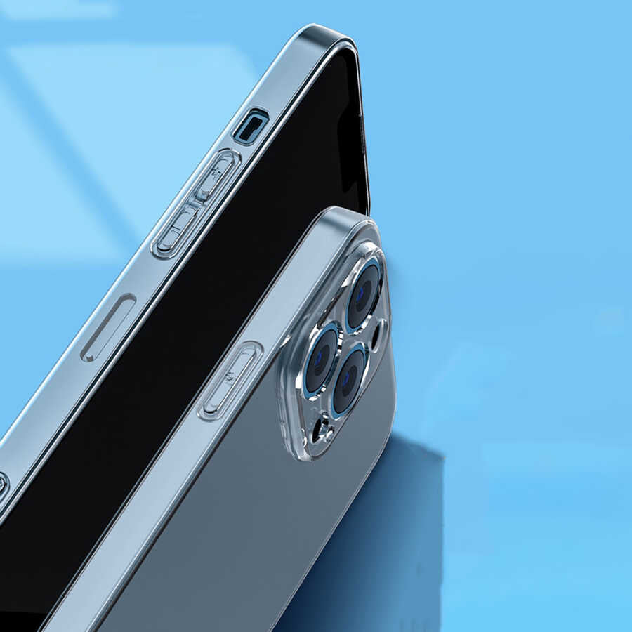 Apple iPhone 13 Pro Kılıf Şeffaf Sert Pc Mnc Vayt Kapak-Renksiz