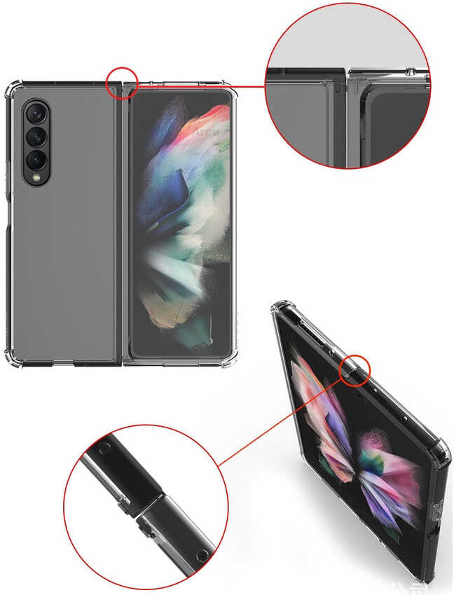 Galaxy Z Fold 3 Kılıf Mnc Nitro Anti Shock Silikon-Renksiz