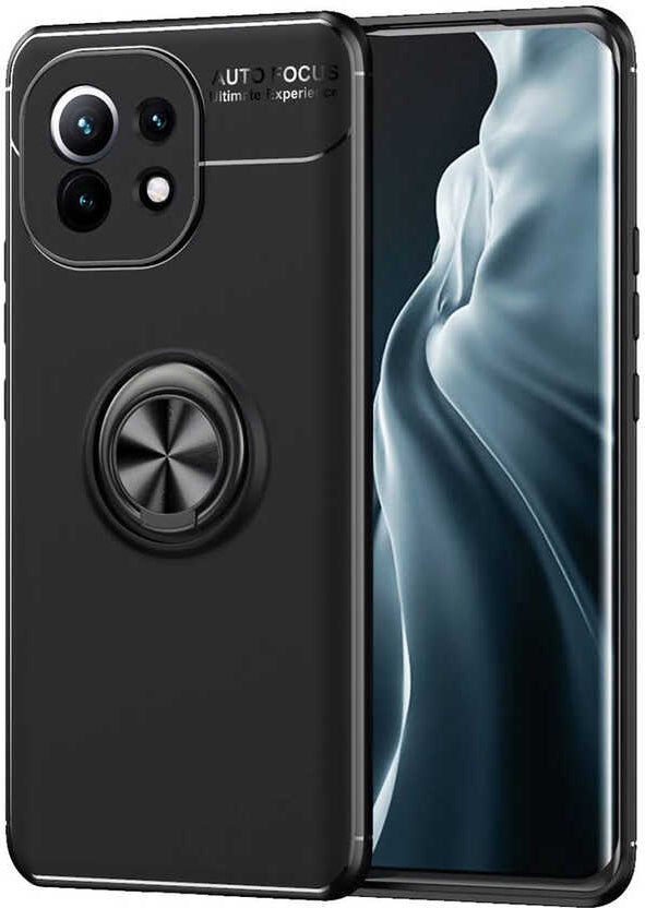 Xiaomi Mi 11 Kılıf Mnc Ravel Silikon Kapak-Siyah