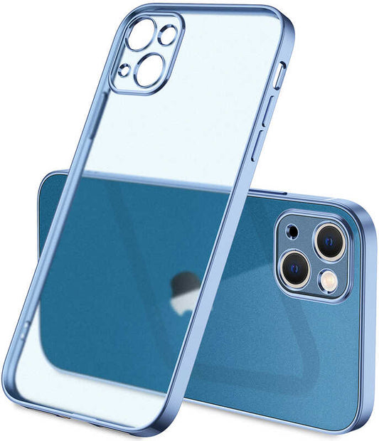 iPhone 13 Kılıf Mnc Mat Gbox Kapak-Mavi