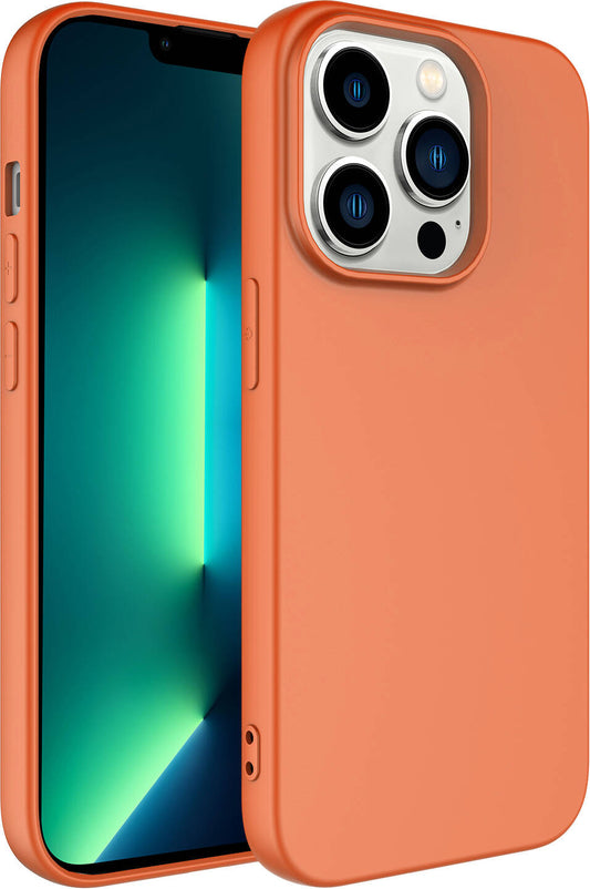Apple iPhone 14 Pro Kılıf Mnc Kamera Korumalı Mara Laaakan Kapak-Turuncu