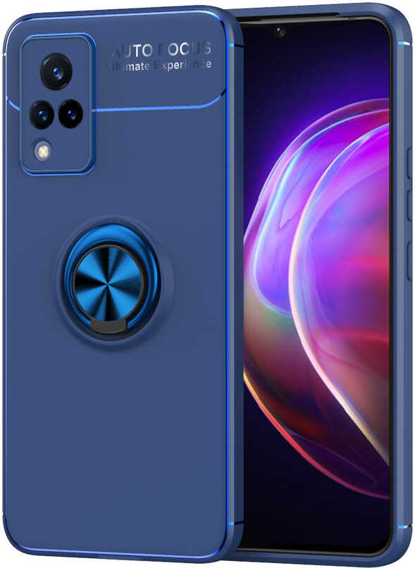 Vivo V21 Kılıf Mnc Ravel Silikon Kapak-Mavi
