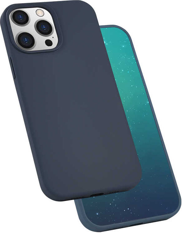 iPhone 13 Pro Max Kılıf Mnc Silk Silikon-Lacivert