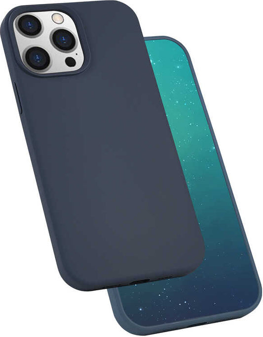 iPhone 13 Pro Max Kılıf Mnc Silk Silikon-Lacivert