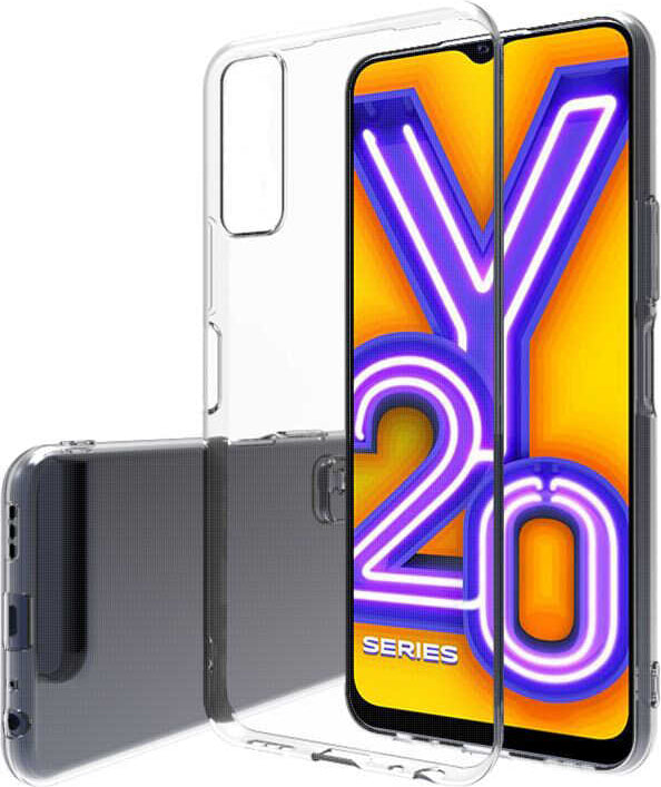 Vivo Y20 Kılıf Mnc Süper Silikon Kapak-Renksiz
