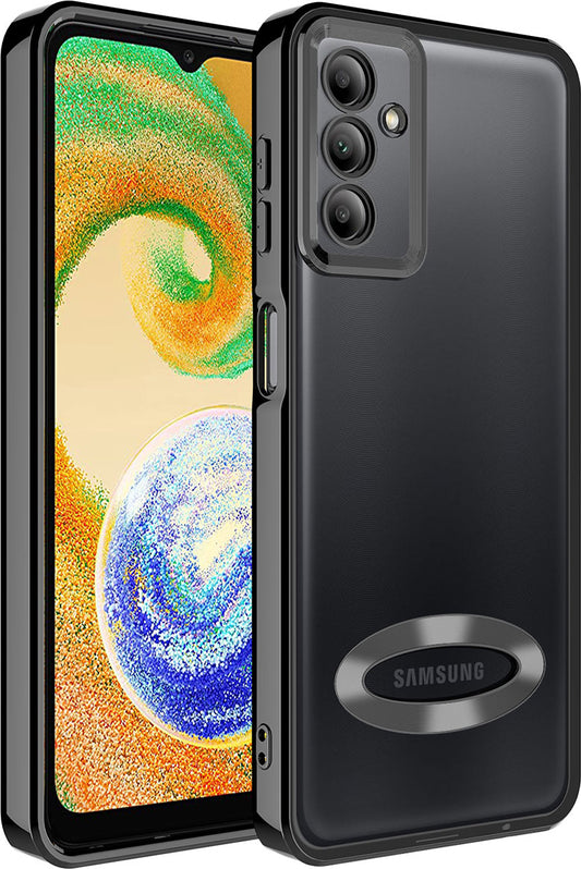 Galaxy A34 Kılıf Kamera Korumalı Logo Gösteren Mnc Omega Kapak-Siyah
